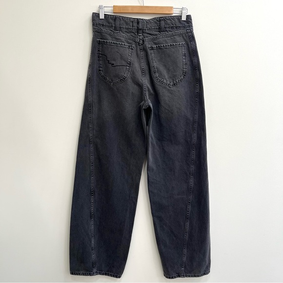 We the free Aster Straight Leg Jeans Barrel Leg in Asteroid Washed Black Size 30 - Picture 5 of 16